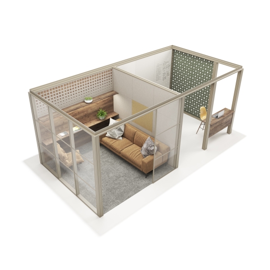 Create relaxing social spaces, combining neutral colour tones with furniture and finishing options.