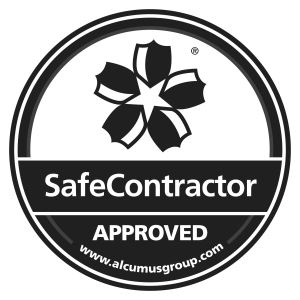Seal colour SafeContractor Sticker greyscale 2