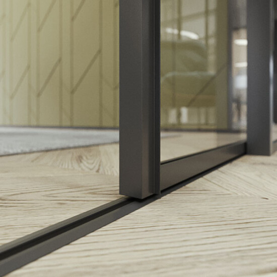 Unique threshold door seal design contributes to outstanding acoustic performance.