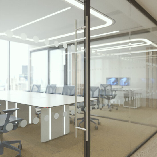 Comes with a number of ironmongery options and can be fit with hinges or floor springs if on raised access flooring.