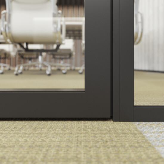IsoPro features a flush finish to the doorframe, using a rebated profile.