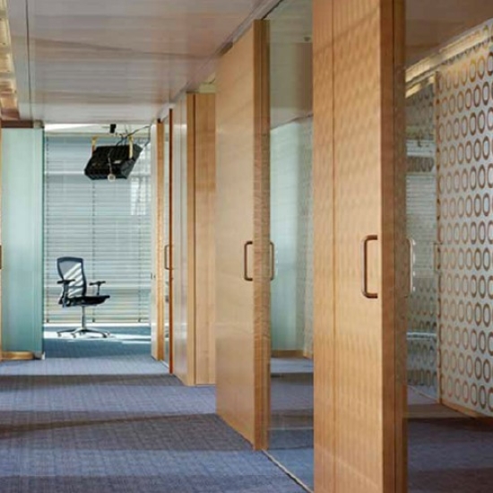 Timber doors can be installed in either aluminium or timber frames.